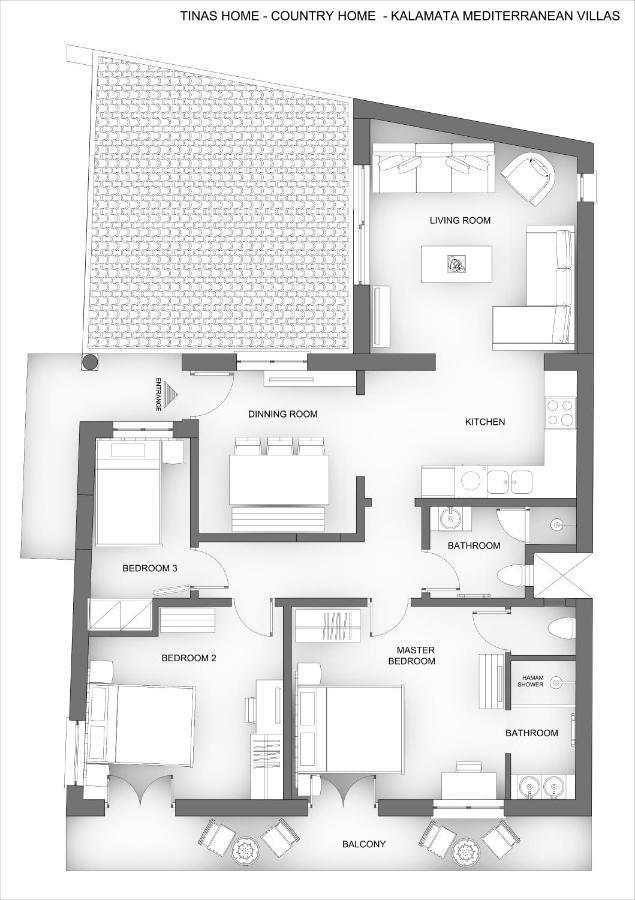 Tinas Home - Kalamata Mediterranean Villas المظهر الخارجي الصورة